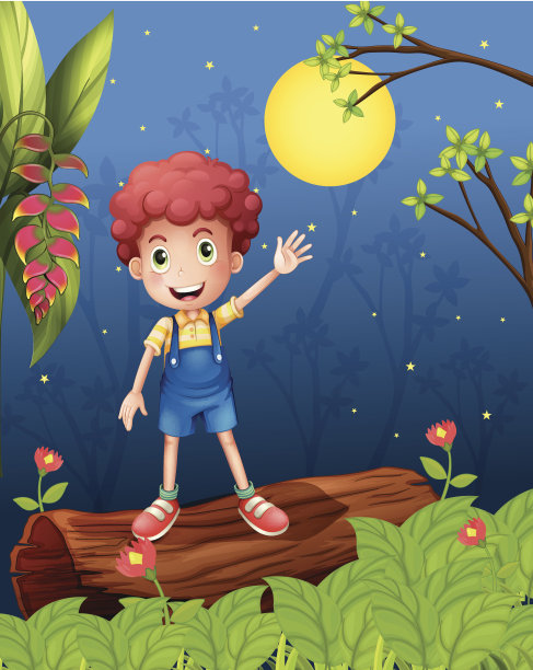 小男孩挥着手图片下载