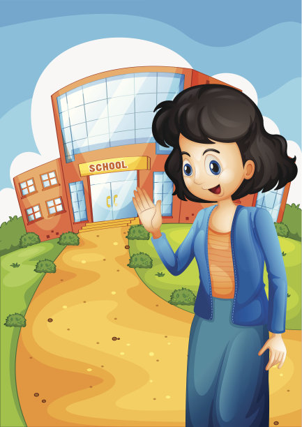 老师在学校前面图片下载