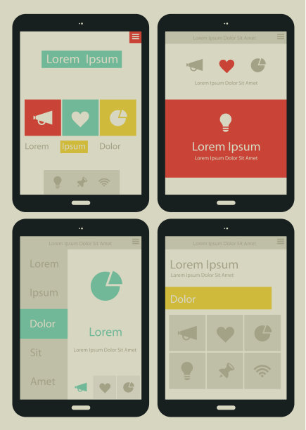 扁平化ui移动设计图片下载