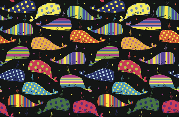 鲸鱼无缝的背景图片下载