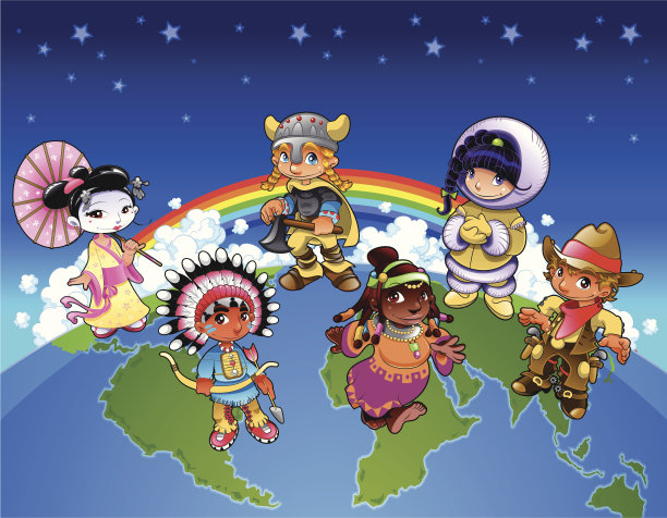 来自世界各地的孩子。图片下载