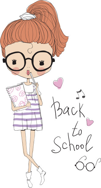 女孩。回到学校图片下载