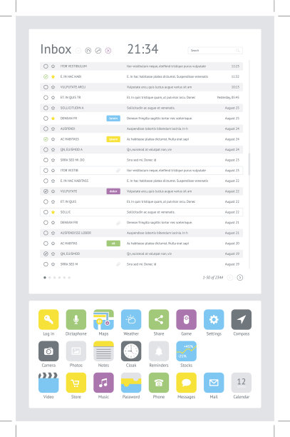 UI是扁平化设计的集合组件图片下载