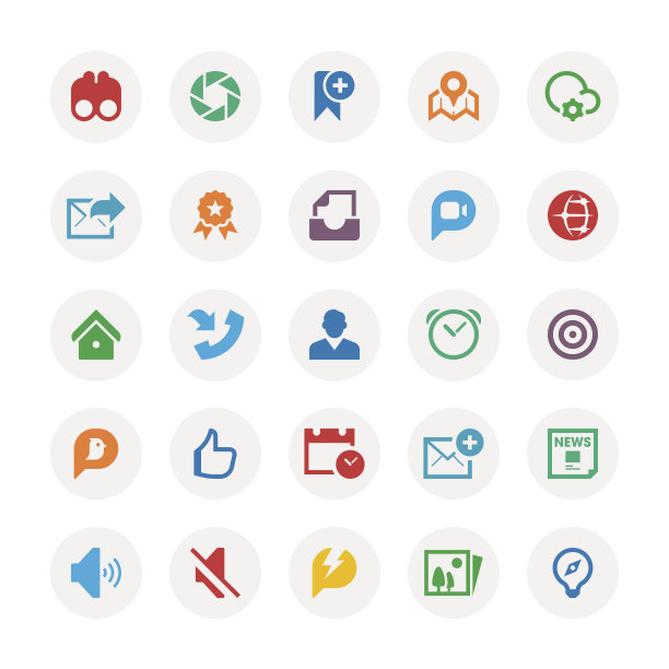 社交媒体图标设置图片下载