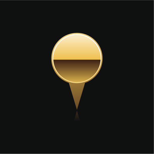 金地图大头针标志金属图标铬象形图互联网按钮图片下载