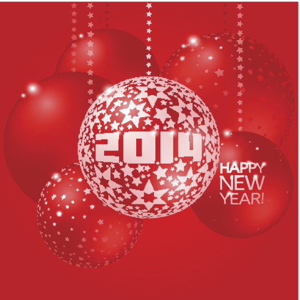 2014年新年快乐贺卡图片下载