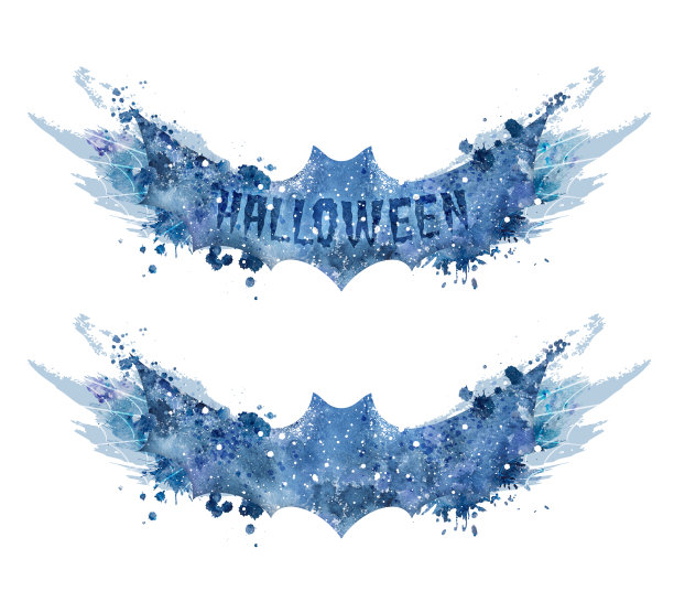 一套抽象的万圣节横幅图片下载