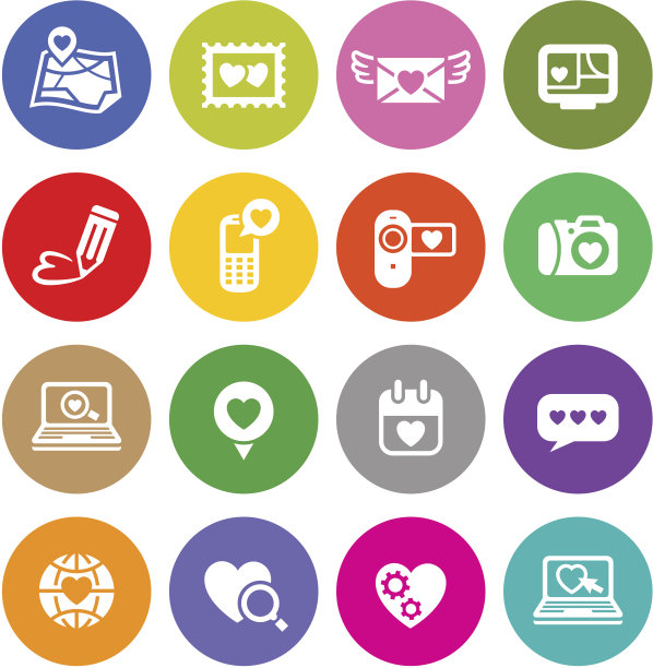 设置情人节按钮，网上交友标志图片下载