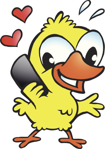 这是一只在智能手机上说话的鸡图片下载