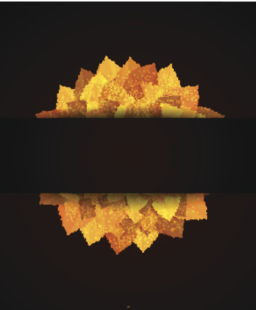 带有橙色叶子的矢量卡片。秋天的背景。图片下载