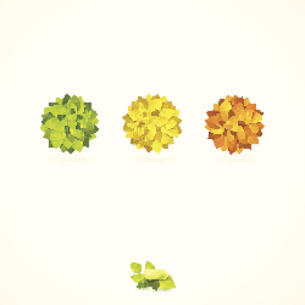 带有3个彩色圆圈叶子的矢量卡片。图片下载