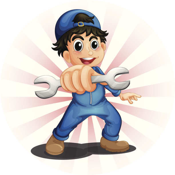 男机械师拿着扳手图片下载