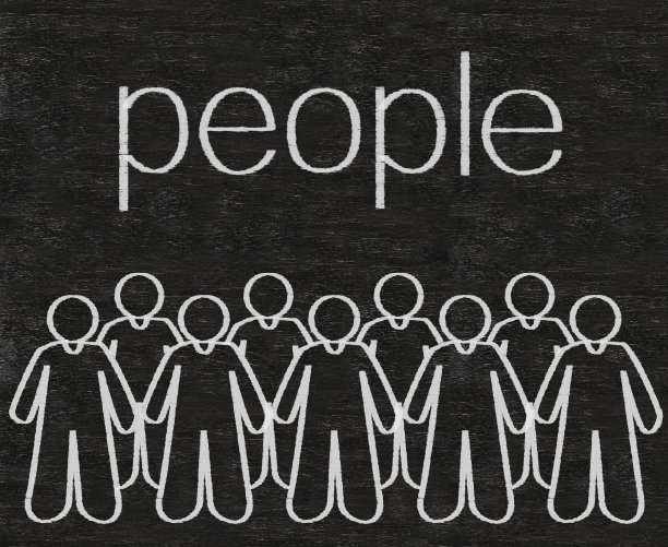 人们把商业人物和思考泡泡写在黑板上图片下载