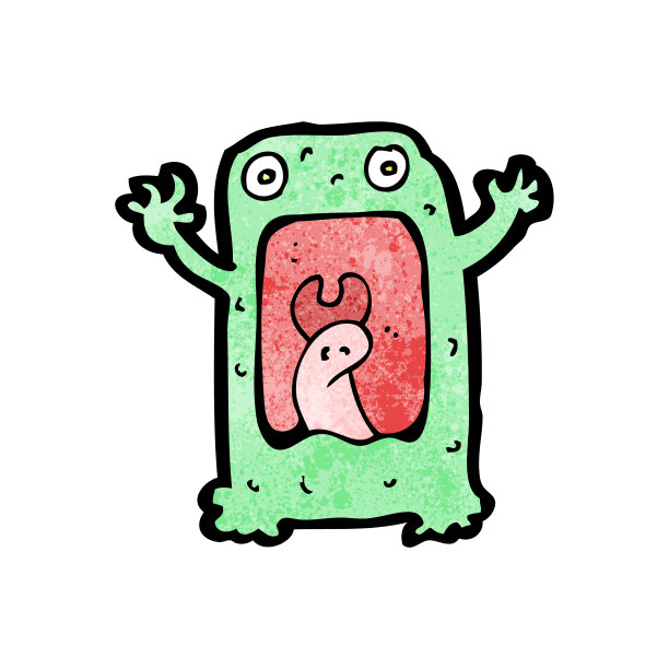 卡通害怕青蛙图片下载