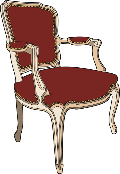 风格红色扶手椅图片下载