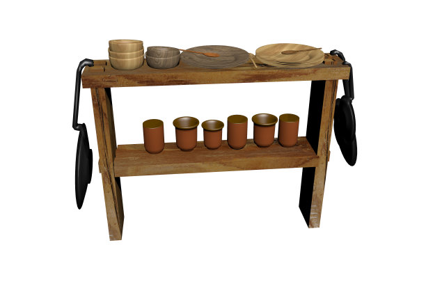 中世纪的菜肴拼盘图片下载