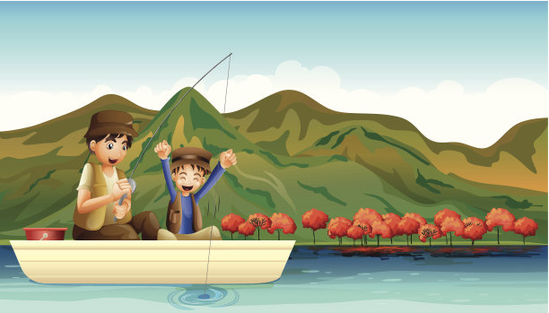 钓鱼时玩得开心图片下载