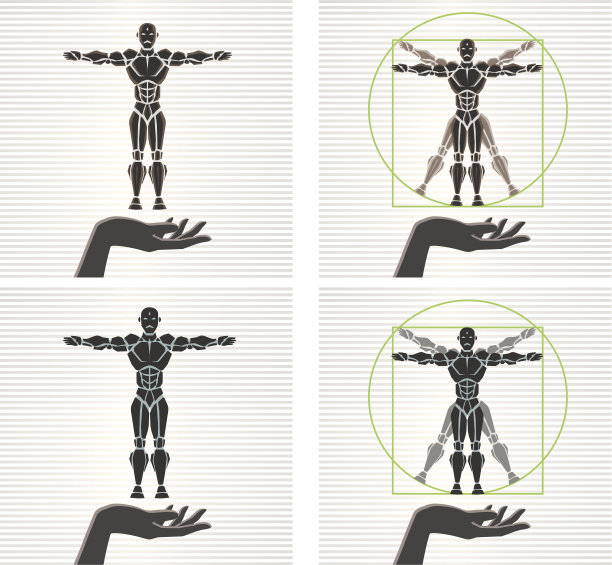 维特鲁威机器人的人图片下载