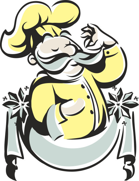 有复古胡子的厨师图片下载