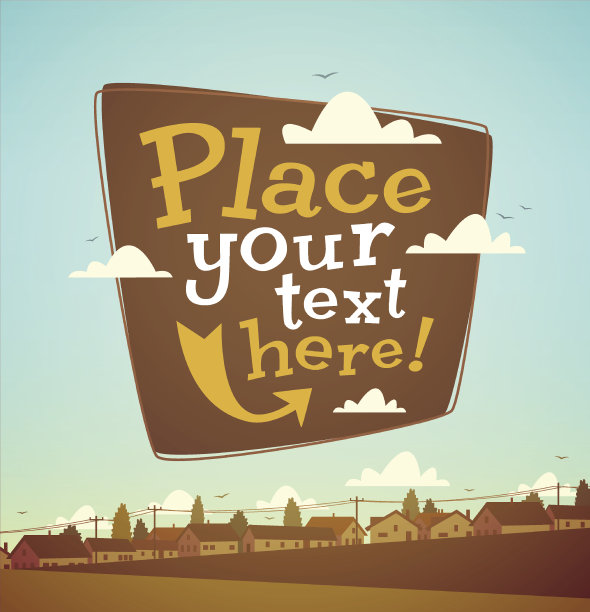 小镇的背景。矢量插图。图片下载