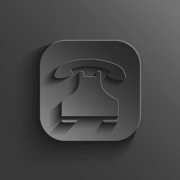 手机图标-黑色矢量应用程序按钮图片下载