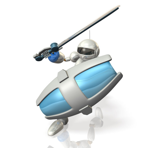 人形机器人士兵正在行军。图片下载