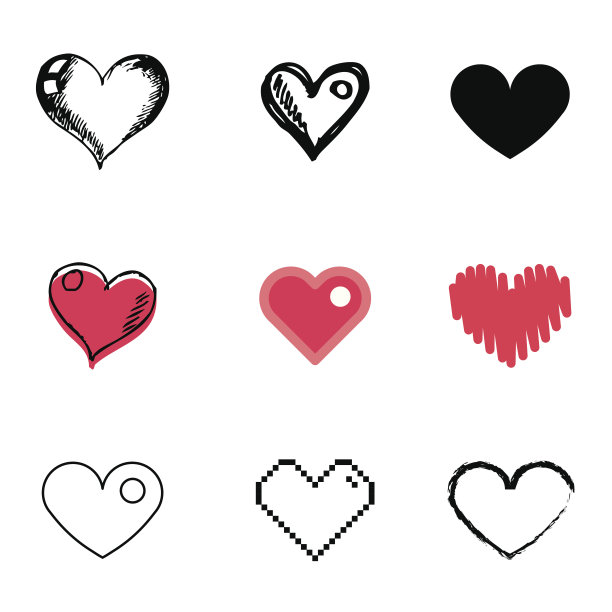 心形符号图标集图片下载