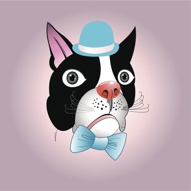 画一只戴着帽子的狗图片下载