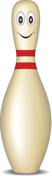 带笑脸的保龄球瓶图片下载