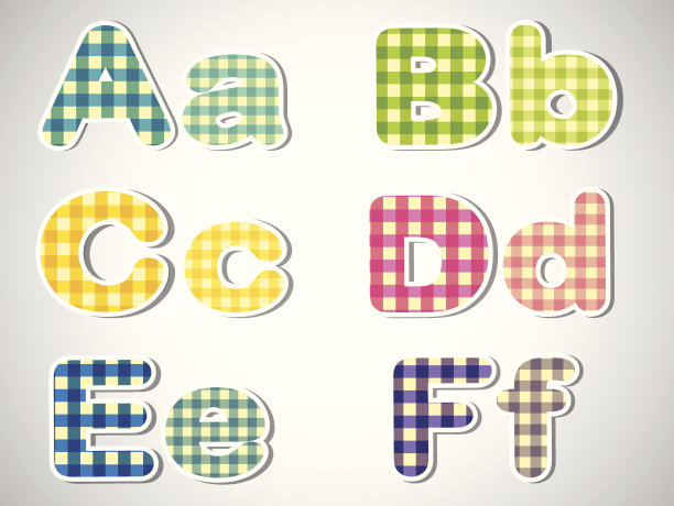 按字母顺序排列的六个字母图片下载