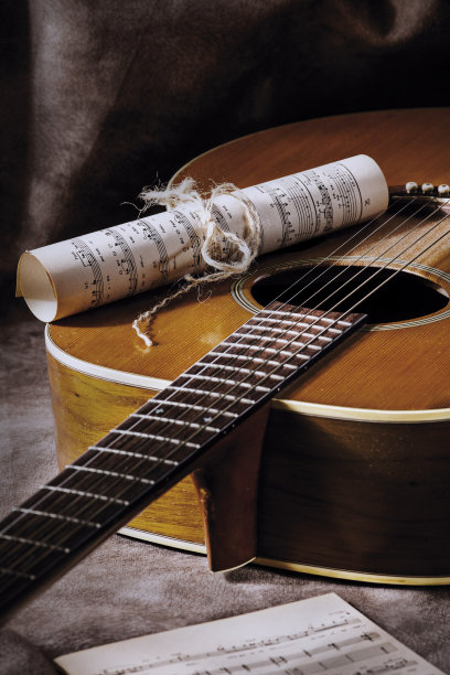 音乐，吉他和音符图片下载