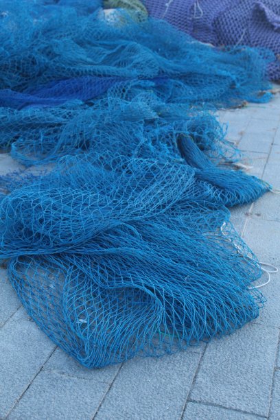 蓝色的渔网图片下载