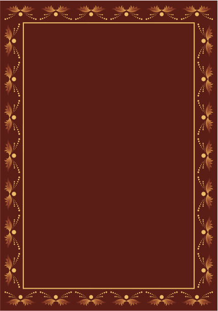 向量棕色框架与米色装饰图片下载
