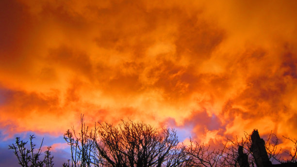 橙色的天空图片下载