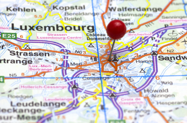 地图上的卢森堡城图片下载