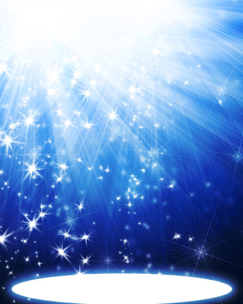 光线和星星的聚光灯图片下载