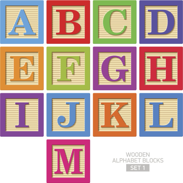 的字母积木图片下载