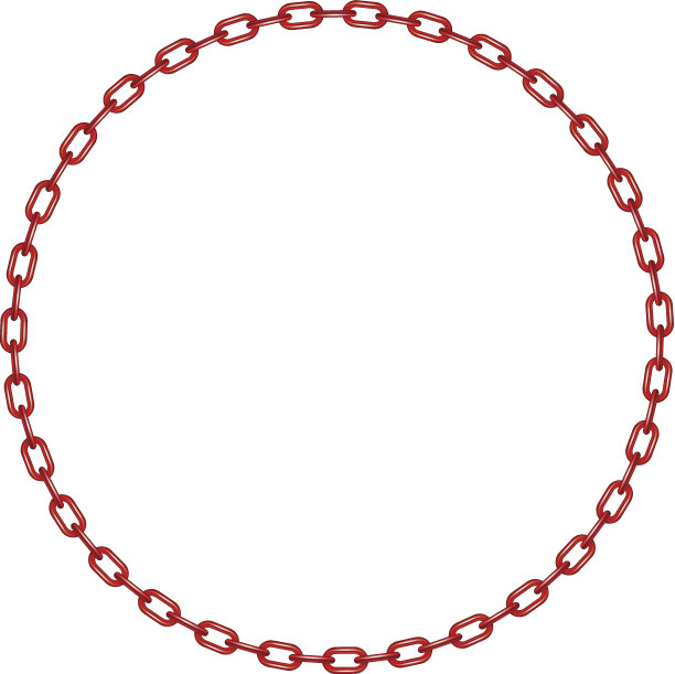 圆形的红色链图片下载