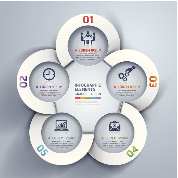 抽象折纸风格的商圈素材图片