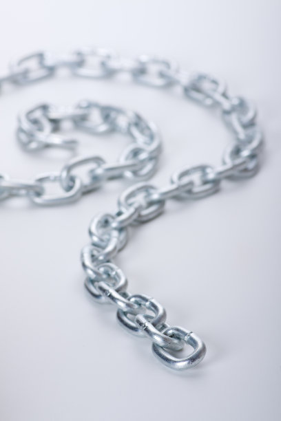 白色背景上的链条图片下载
