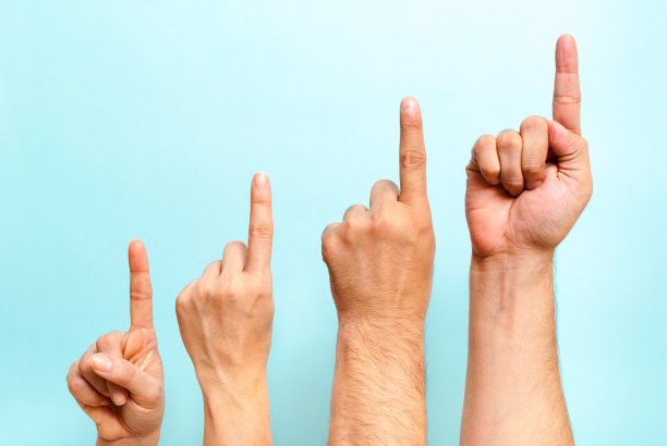 手成长条形图概念图片下载