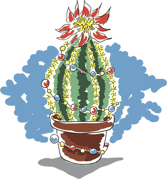 圣诞仙人掌图片下载