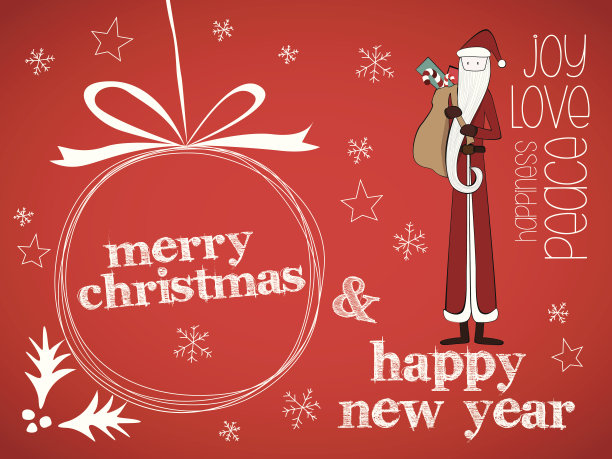 圣诞快乐，恭贺新禧图片下载