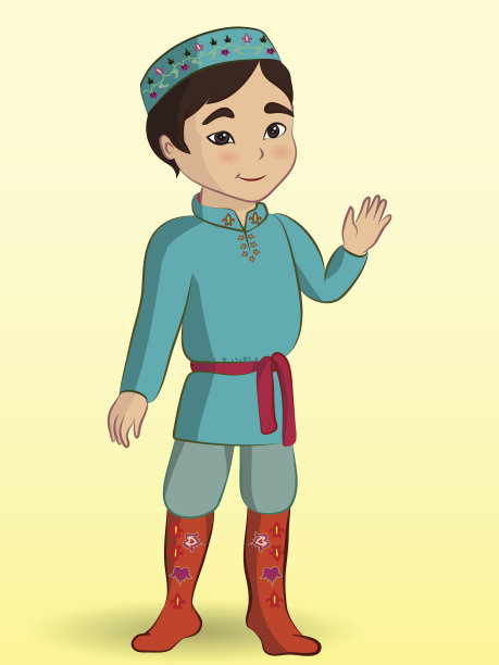 穿着民族服装的男孩图片下载