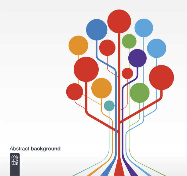 抽象的背景与线和圆圈。图片下载