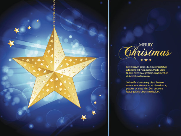 圣诞之星模板与示例文本图片下载