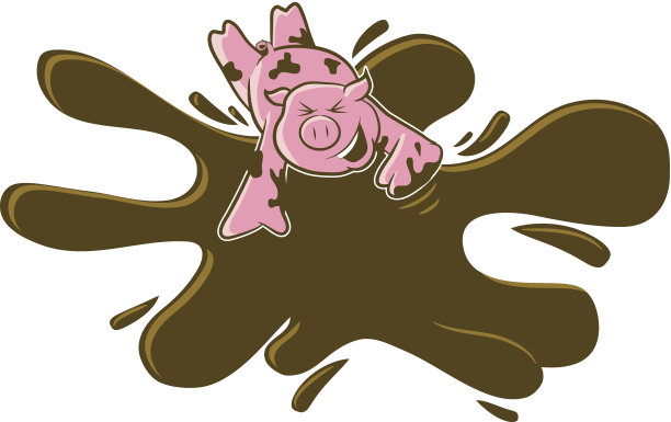猪插画素材ID：100445740