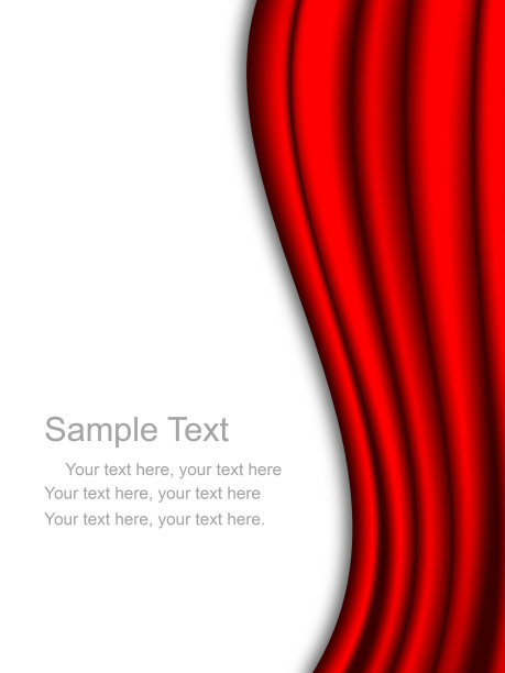 带有示例文本和窗帘的幻灯片演示文稿图片下载