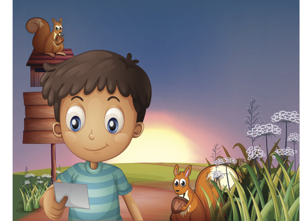 一个人站在山顶，旁边是空的招牌和邮箱图片下载