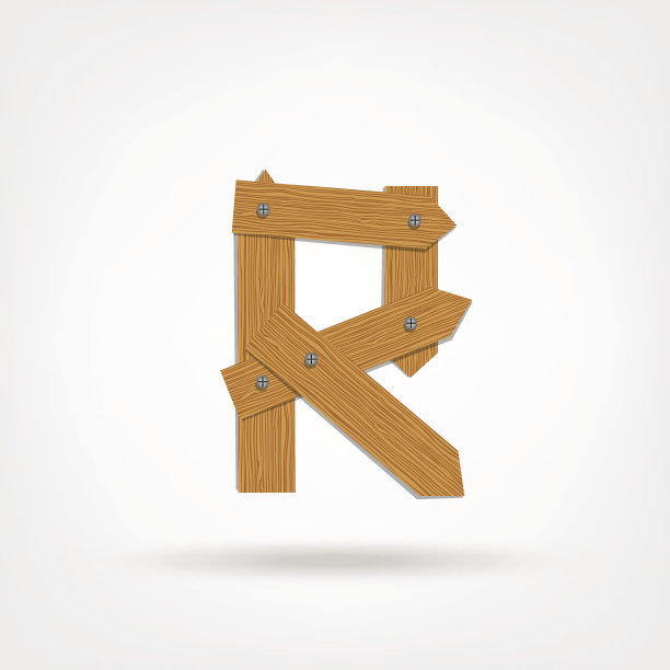 由木板制成的字母为您设计图片下载